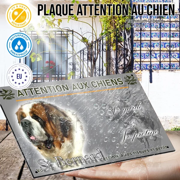 Panneau Chiens de race Bouvier de Saint Bernard en gros plan