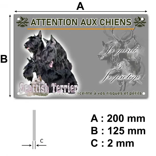 Panneau Illustration de Scottish Terriers avec texte
