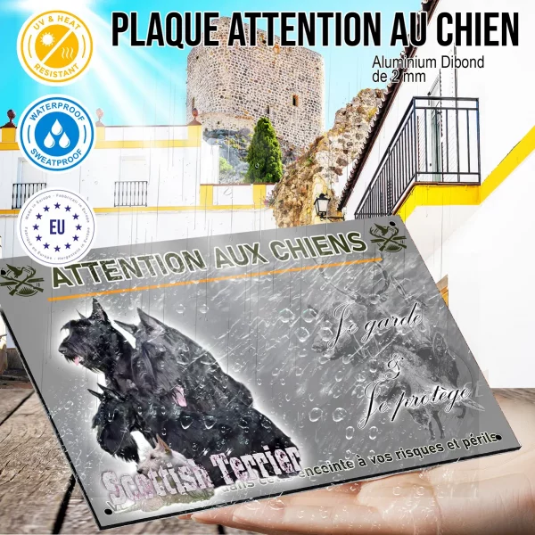 Panneau Illustration de Scottish Terriers avec texte