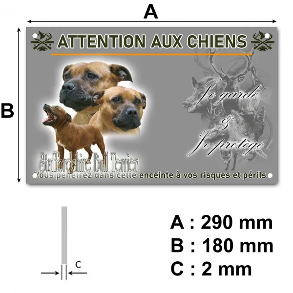 Pancarte Visuel multiple du Staffordshire Bull Terrier