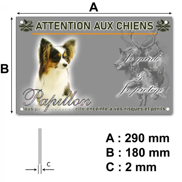 Pancarte Un Papillon avec un pelage soyeux et des oreilles distinctives