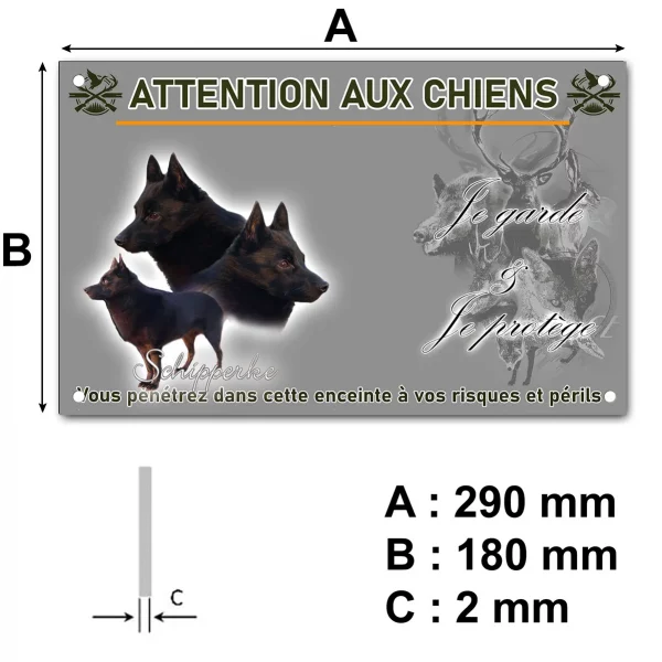 Pancarte Schipperke avec plusieurs angles de tête et entier