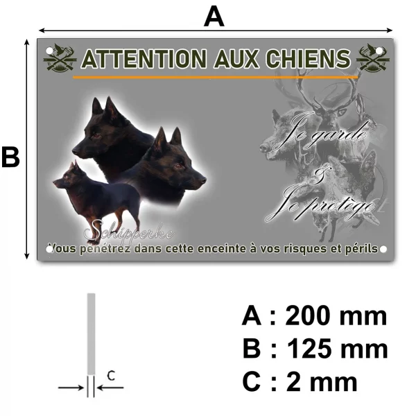 Panneau Schipperke avec plusieurs angles de tête et entier