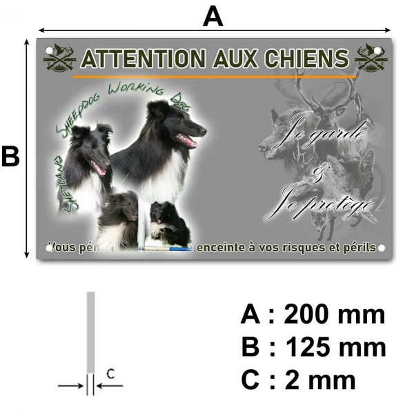 Panneau Shetland Sheepdog avec un look dynamique en groupe