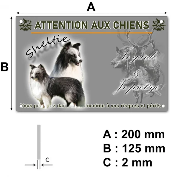 Panneau Un Sheltie avec un pelage noir et blanc