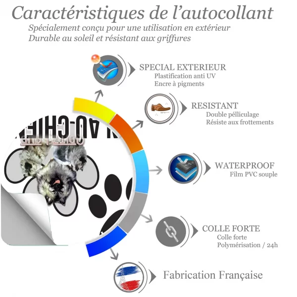 Chien a bord Trois chiens Spitz Loup sur fond noir