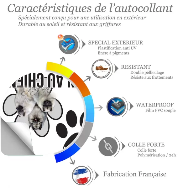 Chien a bord Trois Keeshonds aux pelages gris et noir