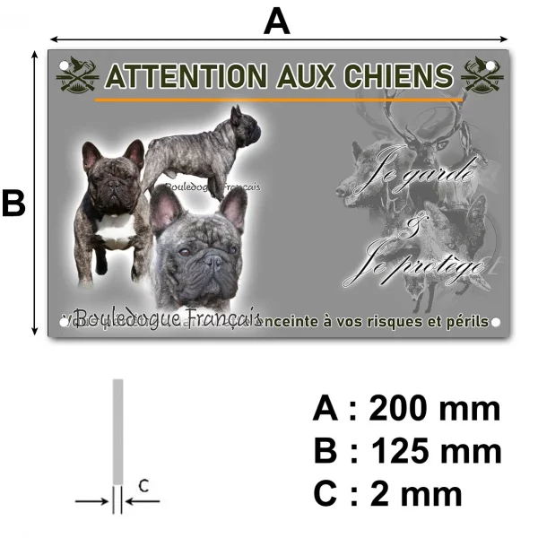 Panneau Visuel de Bouldogue Français avec plusieurs chiens
