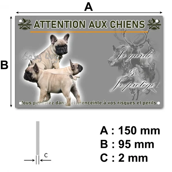 Plaque Image de plusieurs bouledogues français mignons