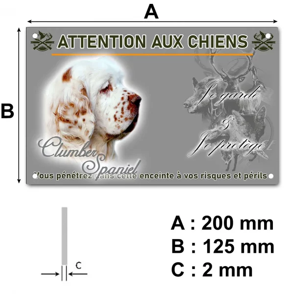 Panneau Profil d'un Clumber Spaniel avec un pelage blanc et des taches marron