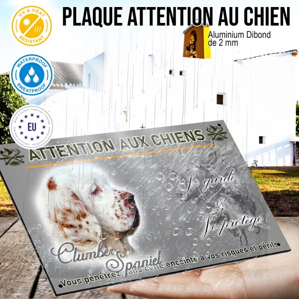 Panneau Profil d'un Clumber Spaniel avec un pelage blanc et des taches marron