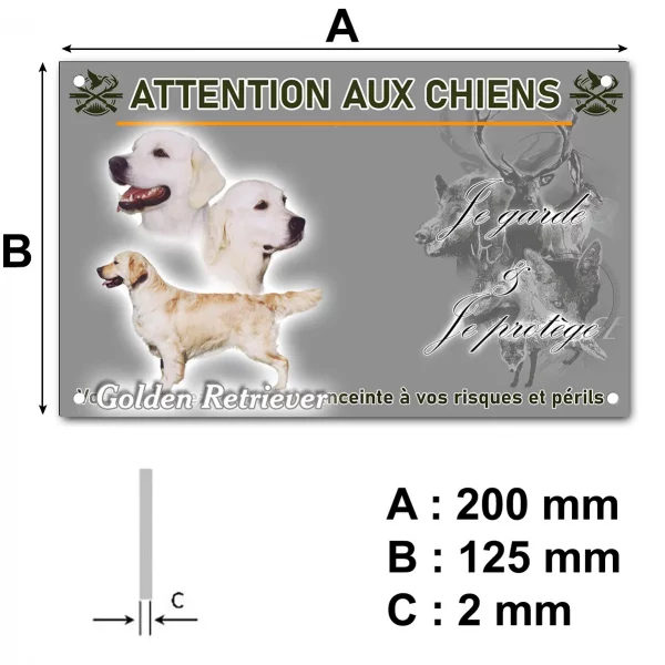 Panneau Trois Golden Retrievers