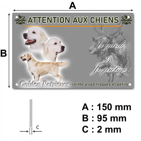 Plaque Trois Golden Retrievers