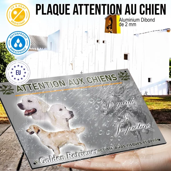 Panneau Trois Golden Retrievers