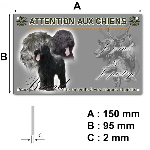 Plaque Trois portraits de Briard