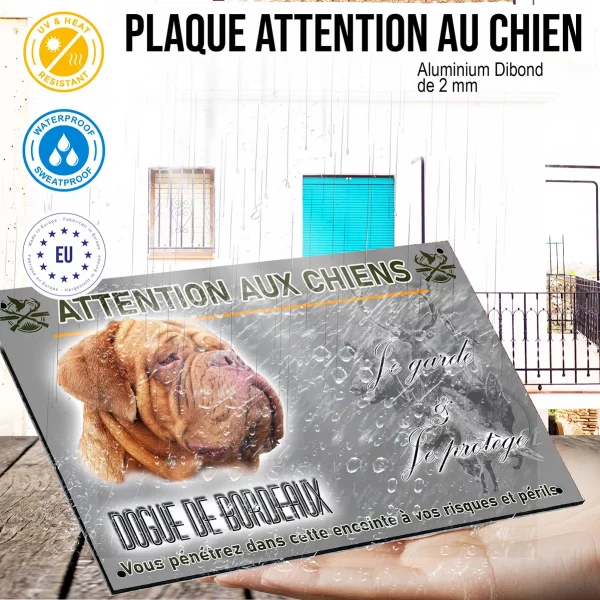 Panneau Dogue de Bordeaux avec des traits caractéristiques