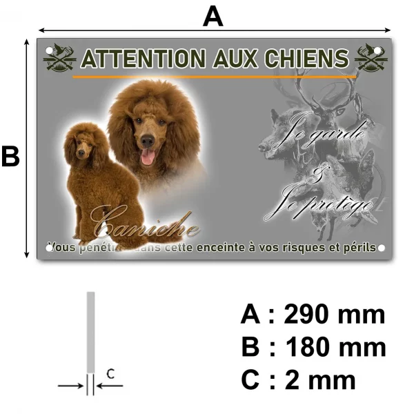 Pancarte Deux caniches marron dans un design élégant