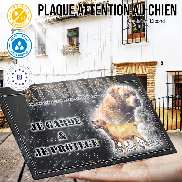 Panneau chien de garde Illustrations de deux Labrador Retrievers