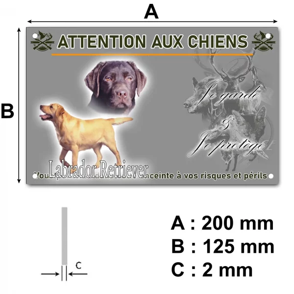 Panneau Deux Labrador Retrievers un noir et un jaune
