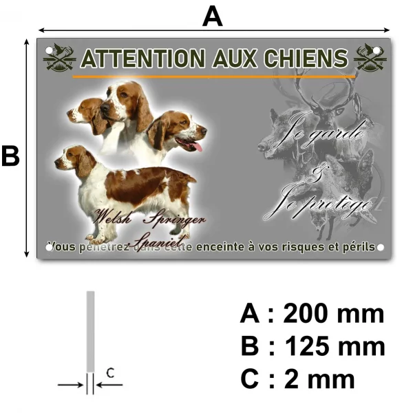 Panneau Welsh Springer Spaniel en multiple angles de vue