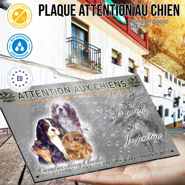 Panneau Quatre Cavalier King Charles en portrait