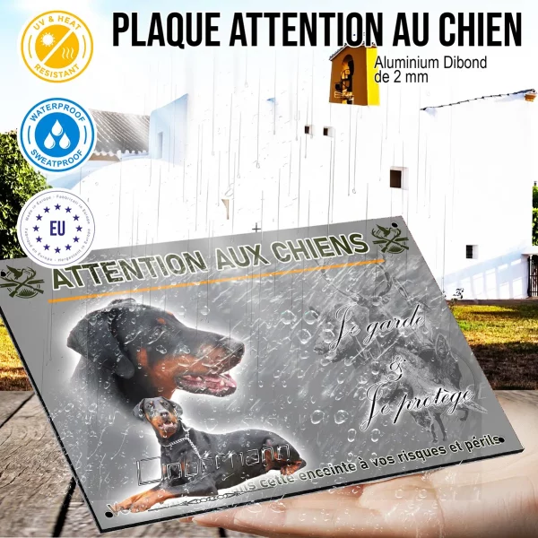 Panneau Deux Dobermans
