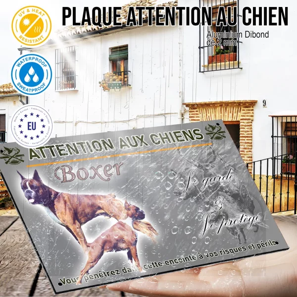 Panneau Deux Boxers en pose dynamique avec texte