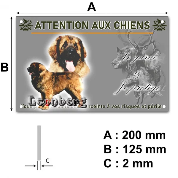 Panneau Un Leonberg avec un arrière plan coloré