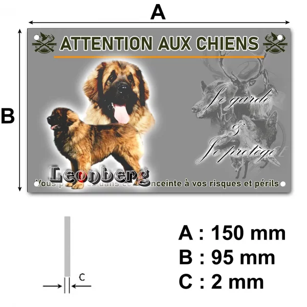 Plaque Un Leonberg avec un arrière plan coloré