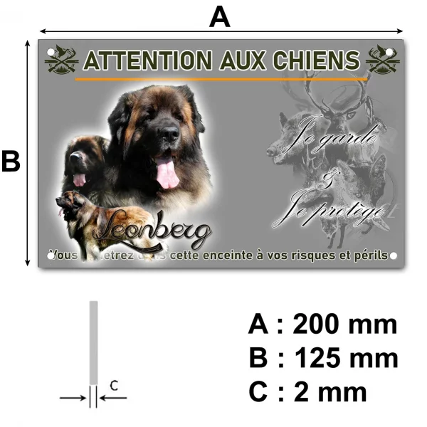 Panneau Collage de chiens Léonberg avec un fond coloré