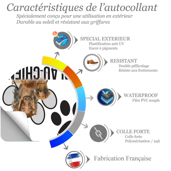 Chien a bord Visuel de deux Teckels à poil long avec le texte Teckel