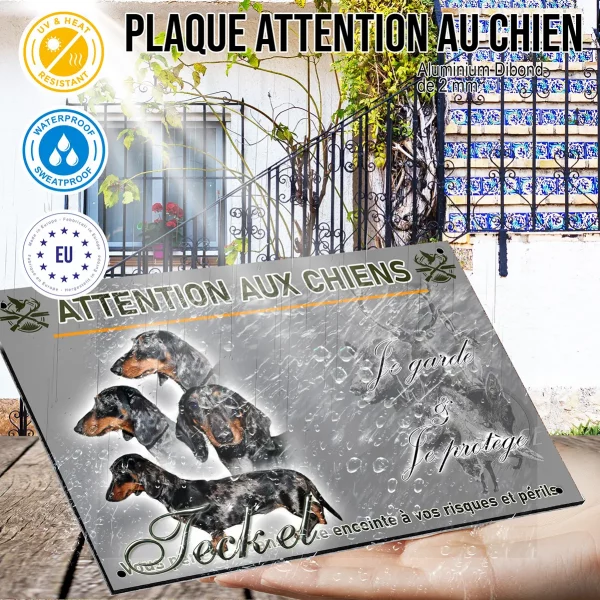 Panneau Collage de Teckels avec différentes expressions
