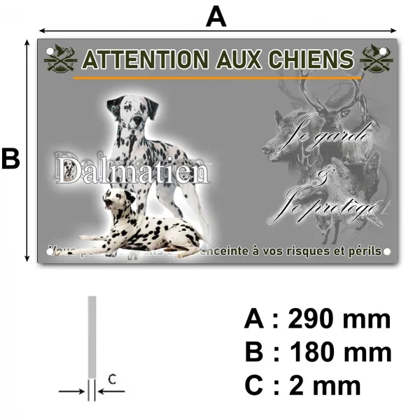 Pancarte Portraits de plusieurs Dalmatiens avec texte