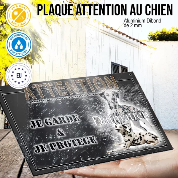 Panneau chien de garde Portraits de plusieurs Dalmatiens avec texte