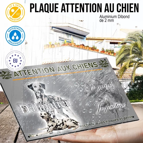Panneau Portraits de plusieurs Dalmatiens avec texte