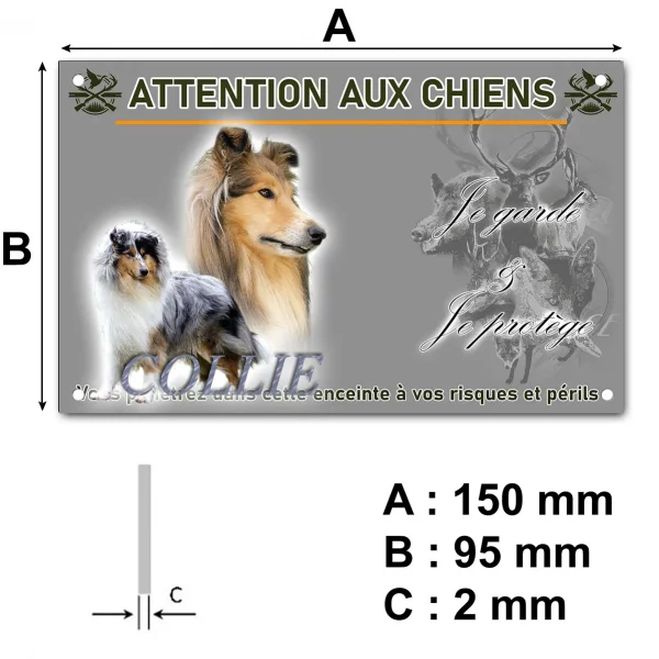 Plaque Deux collies