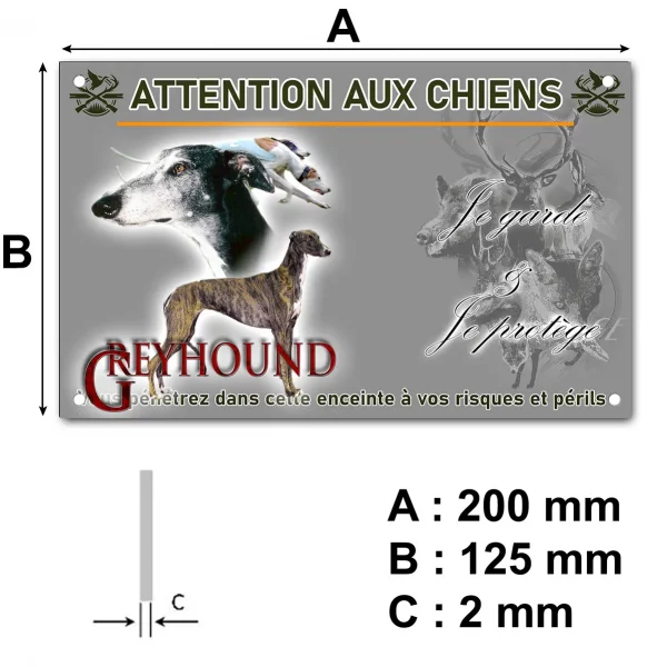 Panneau Montage graphique de Greyhounds en profil et entier