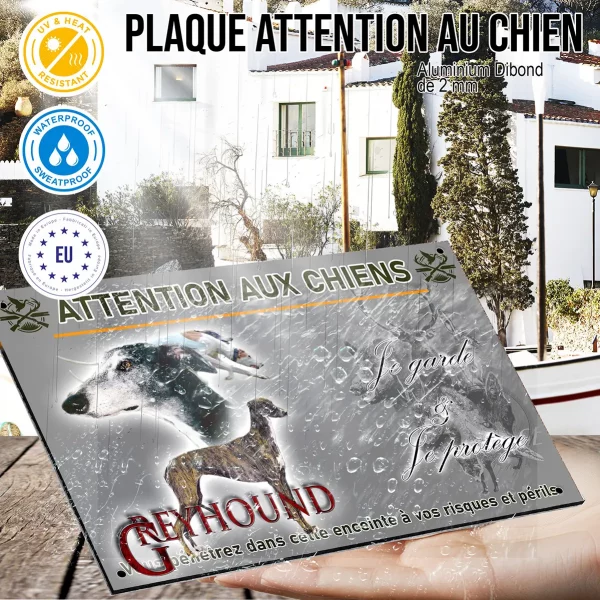 Panneau Montage graphique de Greyhounds en profil et entier