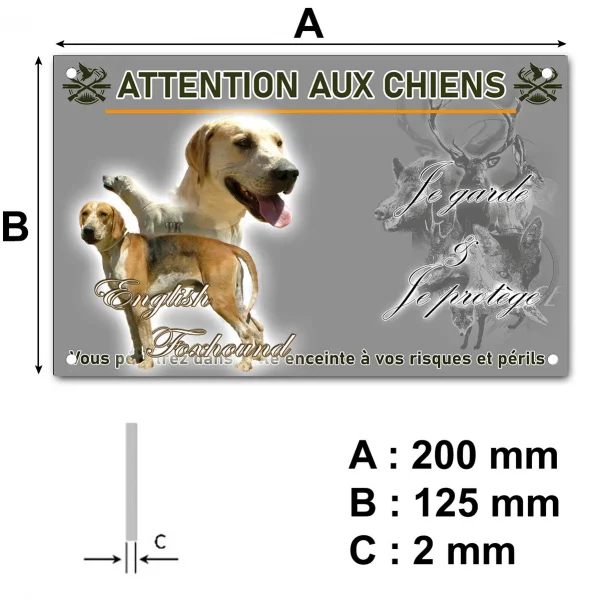 Panneau Deux English Foxhounds en pleine nature