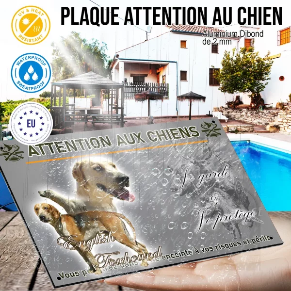 Panneau Deux English Foxhounds en pleine nature