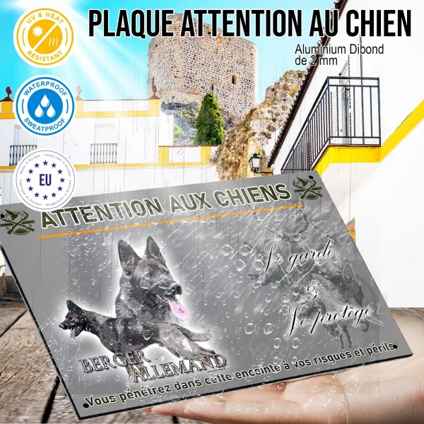 Panneau Illustration de deux chiens Berger Allemand