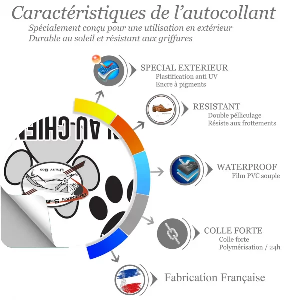 Chien a bord Logo d'un Chien de Berger Allemand en mouvement