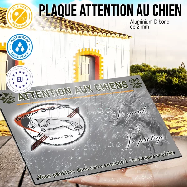 Panneau Logo d'un Chien de Berger Allemand en mouvement
