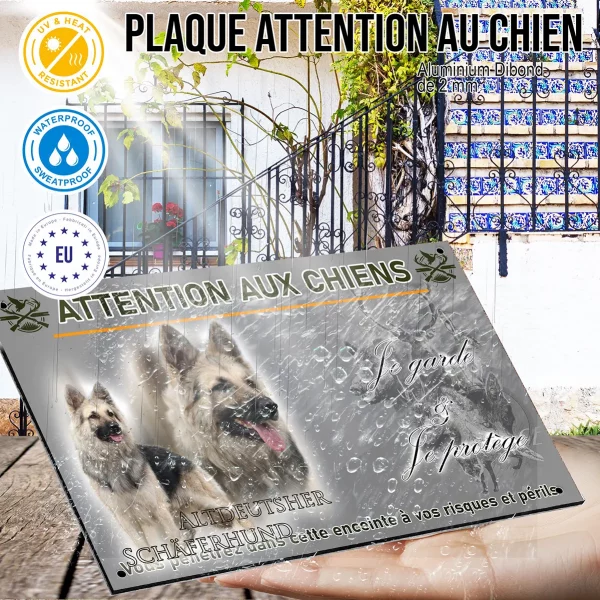 Panneau Altdeutscher Schäferhund en portrait et en profil