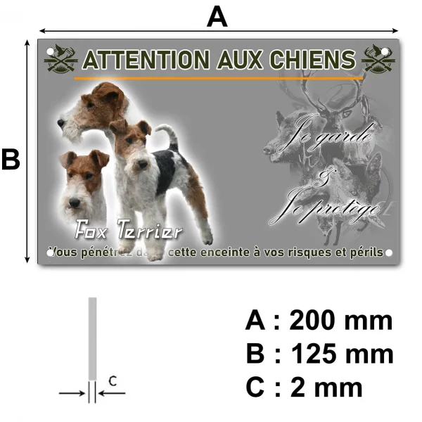 Panneau Trois Fox Terriers avec différentes poses et couleurs