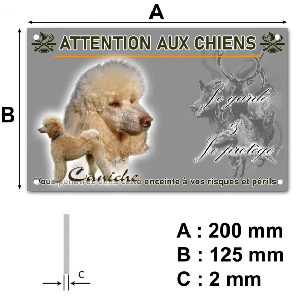 Panneau Deux Caniches