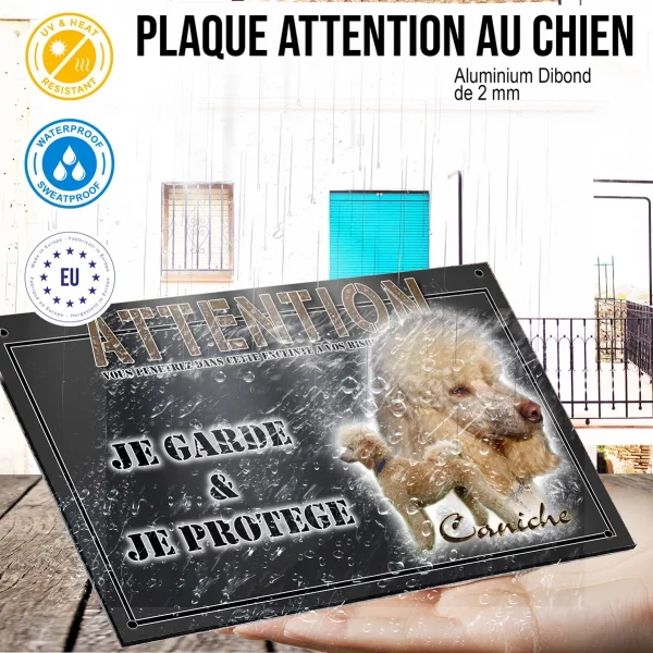Panneau chien de garde Deux Caniches