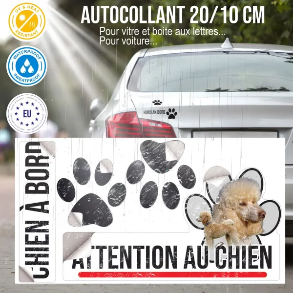 Plaque chien de garde Deux Caniches