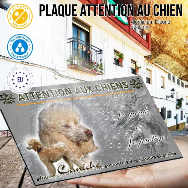 Panneau Deux Caniches