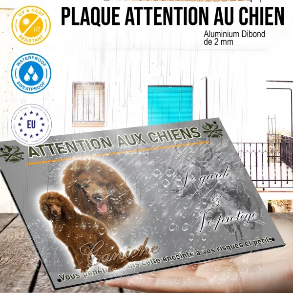 Panneau Deux caniches marron dans un design élégant